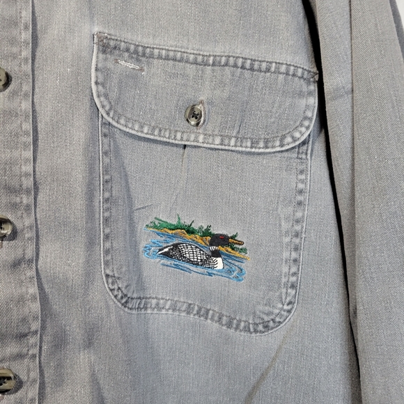 Mens Canadian Outdoors Heavy Long Sleeve Button front Shirt Fits Like an Xl - Picture 2 of 8